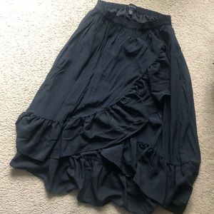 Black High-Low Skirt